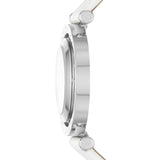 Buy Shop Michael Kors Averi Silver Dial White Leather Strap Watch for Women - MK2524 USA Online