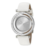 Buy Shop Michael Kors Averi Silver Dial White Leather Strap Watch for Women - MK2524 USA Online