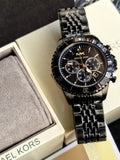 Buy Shop Michael Kors Bayville Chronograph Black Dial Black Steel Strap Watch For Men - MK8750 USA Online