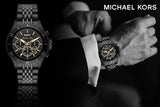 Buy Shop Michael Kors Bayville Chronograph Black Dial Black Steel Strap Watch For Men - MK8750 USA Online