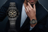 Buy Shop Michael Kors Bayville Chronograph Black Dial Black Steel Strap Watch For Men - MK8750 USA Online