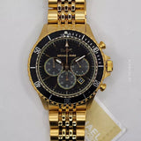 Buy Shop Michael Kors Bayville Chronograph Black Dial Gold Steel Strap Watch For Men - MK8726 USA Online