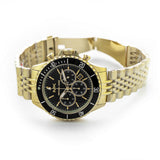 Buy Shop Michael Kors Bayville Chronograph Black Dial Gold Steel Strap Watch For Men - MK8726 USA Online