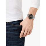 Buy Shop Michael Kors Bayville Chronograph Black Dial Silver Steel Strap Watch For Men - MK8725 USA Online