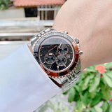 Buy Shop Michael Kors Bayville Chronograph Black Dial Silver Steel Strap Watch For Men - MK8725 USA Online