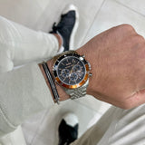 Buy Shop Michael Kors Bayville Chronograph Black Dial Silver Steel Strap Watch For Men - MK8725 USA Online