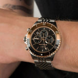 Buy Shop Michael Kors Bayville Chronograph Black Dial Silver Steel Strap Watch For Men - MK8725 USA Online