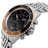 Buy Shop Michael Kors Bayville Chronograph Black Dial Silver Steel Strap Watch For Men - MK8725 USA Online