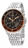 Buy Shop Michael Kors Bayville Chronograph Black Dial Silver Steel Strap Watch For Men - MK8725 USA Online