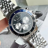 Buy Shop Michael Kors Bayville Chronograph Black Dial Silver Steel Strap Watch For Men - MK8749 USA Online