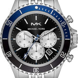 Buy Shop Michael Kors Bayville Chronograph Black Dial Silver Steel Strap Watch For Men - MK8749 USA Online