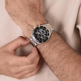 Buy Shop Michael Kors Bayville Chronograph Black Dial Two Tone Steel Strap Watch For Women - MK8872 USA Online
