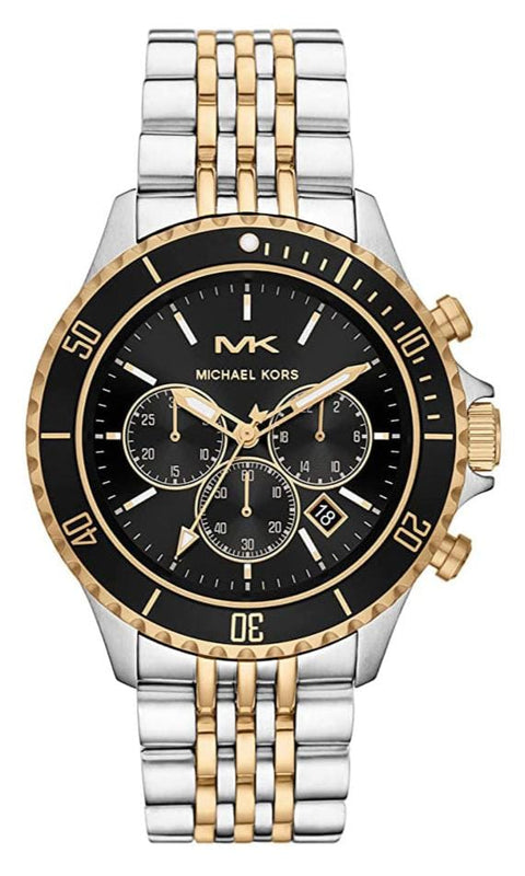Buy Shop Michael Kors Bayville Chronograph Black Dial Two Tone Steel Strap Watch For Women - MK8872 USA Online