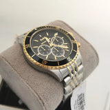 Michael Kors Bayville Chronograph Black Dial Two Tone Steel Strap Watch For Women - MK8872