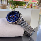 Buy Shop Michael Kors Bayville Chronograph Blue Dial Grey Steel Strap Watch For Men - MK8727 USA Online