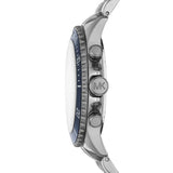 Buy Shop Michael Kors Bayville Chronograph Blue Dial Grey Steel Strap Watch For Men - MK8727 USA Online