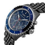 Buy Shop Michael Kors Bayville Chronograph Blue Dial Grey Steel Strap Watch For Men - MK8727 USA Online
