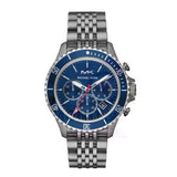Buy Shop Michael Kors Bayville Chronograph Blue Dial Grey Steel Strap Watch For Men - MK8727 USA Online