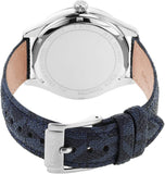 Buy Shop Michael Kors Benning Three Hand Silver Dial Blue Leather Strap Watch For Men - MK8930 USA Online