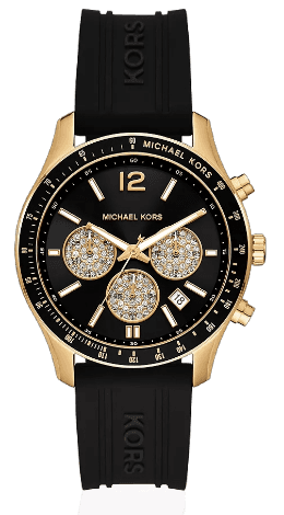 Buy Shop Michael Kors Berkley Chronograph Black Dial Black Rubber Strap Watch for Men - MKO1038 USA Online