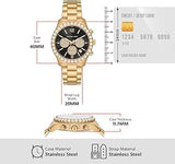 Buy Shop Michael Kors Berkley Chronograph Black Dial Gold Steel Strap Watch For Women - MK7414 USA Online