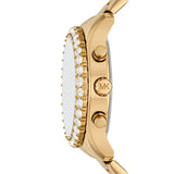 Buy Shop Michael Kors Berkley Chronograph Black Dial Gold Steel Strap Watch For Women - MK7414 USA Online