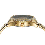 Buy Shop Michael Kors Berkley Chronograph Black Dial Gold Steel Strap Watch For Women - MK7414 USA Online