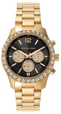 Buy Shop Michael Kors Berkley Chronograph Black Dial Gold Steel Strap Watch For Women - MK7414 USA Online