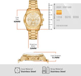 Buy Shop Michael Kors Berkley Chronograph Gold Dial Gold Steel Strap Watch For Women - MK7411 USA Online