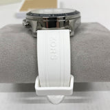 Buy Shop Michael Kors Berkley Chronograph Silver Dial White Rubber Strap Watch For Women - MKO1040 USA Online