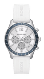 Buy Shop Michael Kors Berkley Chronograph Silver Dial White Rubber Strap Watch For Women - MKO1040 USA Online
