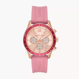 Buy Shop Michael Kors Berkley Quartz Rose Gold Dial Pink Rubber Strap Watch for Women - MKO1039 USA Online