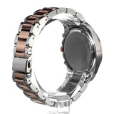 Buy Shop Michael Kors Blair Chronograph Black Dial Two Tone Steel Strap Watch For Women - MK6093 USA Online