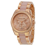Buy Shop Michael Kors Blair Chronograph Rose Gold Dial Two Tone Steel Strap Watch for Women - MK5943 USA Online