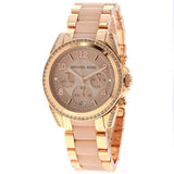 Buy Shop Michael Kors Blair Chronograph Rose Gold Dial Two Tone Steel Strap Watch for Women - MK5943 USA Online