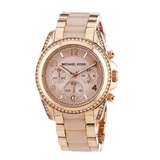 Buy Shop Michael Kors Blair Chronograph Rose Gold Dial Two Tone Steel Strap Watch for Women - MK5943 USA Online