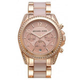 Buy Shop Michael Kors Blair Chronograph Rose Gold Dial Two Tone Steel Strap Watch for Women - MK5943 USA Online
