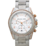 Buy Shop Michael Kors Blair Chronograph Silver Dial Silver Steel Strap Watch for Women - MK5459 USA Online