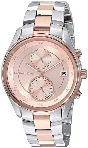 Buy Shop Michael Kors Blair Quartz Analog Rose Gold Dial Two Tone Steel Strap Watch For Women - MK6498 USA Online