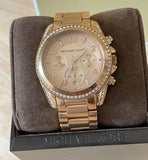Buy Shop Michael Kors Blair Rose Gold Dial Rose Gold Steel Strap Watch for Women - MK5263 USA Online