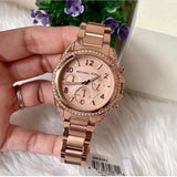 Buy Shop Michael Kors Blair Rose Gold Dial Rose Gold Steel Strap Watch for Women - MK5263 USA Online