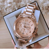 Buy Shop Michael Kors Blair Rose Gold Dial Rose Gold Steel Strap Watch for Women - MK5263 USA Online