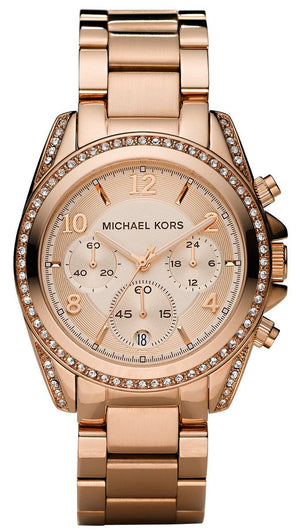 Buy Shop Michael Kors Blair Rose Gold Dial Rose Gold Steel Strap Watch for Women - MK5263 USA Online