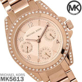 Buy Shop Michael Kors Blair Rose Gold Dial Rose Gold Steel Strap Watch for Women - MK5613 USA Online