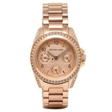 Buy Shop Michael Kors Blair Rose Gold Dial Rose Gold Steel Strap Watch for Women - MK5613 USA Online