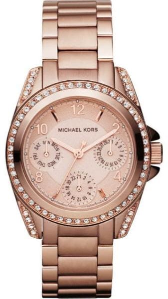 Buy Shop Michael Kors Blair Rose Gold Dial Rose Gold Steel Strap Watch for Women - MK5613 USA Online