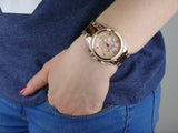 Buy Shop Michael Kors Blair Rose Gold Dial Two Tone Steel Strap Watch For Women - MK5859 USA Online