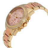 Buy Shop Michael Kors Ritz Chronograph Rose Dial Two Tone Steel Strap Watch for Women - MK6475 USA Online