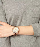 Buy Shop Michael Kors Blair Rose Gold Dial Two Tone Steel Strap Watch For Women - MK5859 USA Online