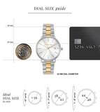Buy Shop Michael Kors Blake Analog Silver Dial Two Tone Steel Strap Watch for Women - MK9134 USA Online
